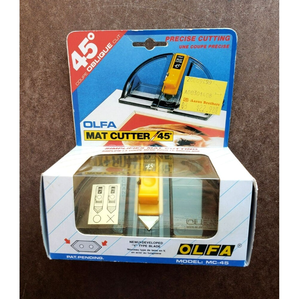 Olfa MAT CUTTER MC-45 Oblique Cut 45° Bi-Directional Cutting Tool V Type Blade